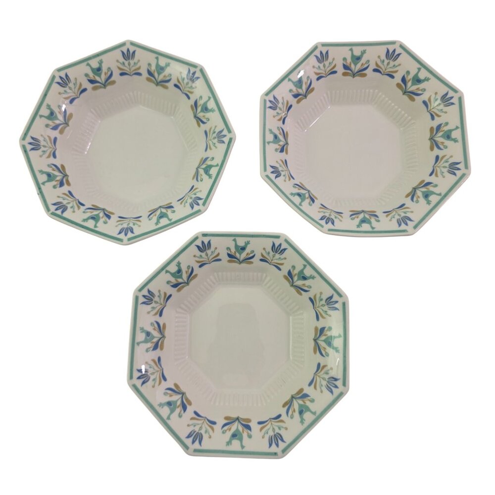 Independence Ironstone Castleton Shenandoah 6 .5" Cereal Salad Bowls - Set of 3